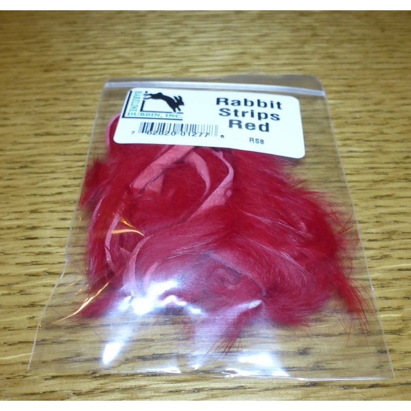 Hareline Rabbit Strips Red