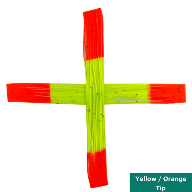 Togens Fire Tip Sili Legs|White/Chartreuse Tip