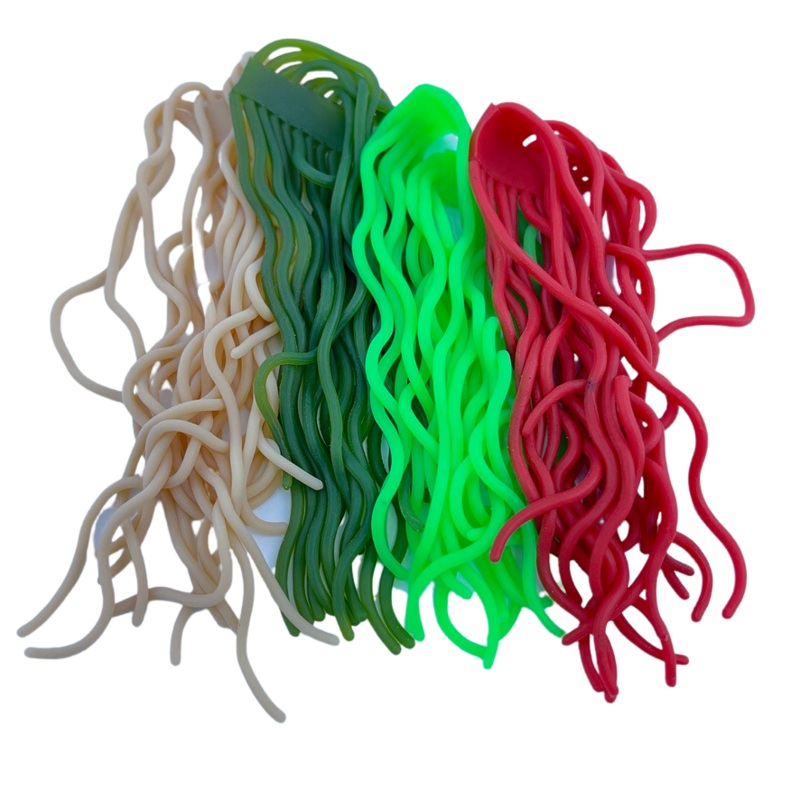 Togens Squirmy Worms|Blood Red|Tan|Chartreuse|Dark Olive|Brown|Black