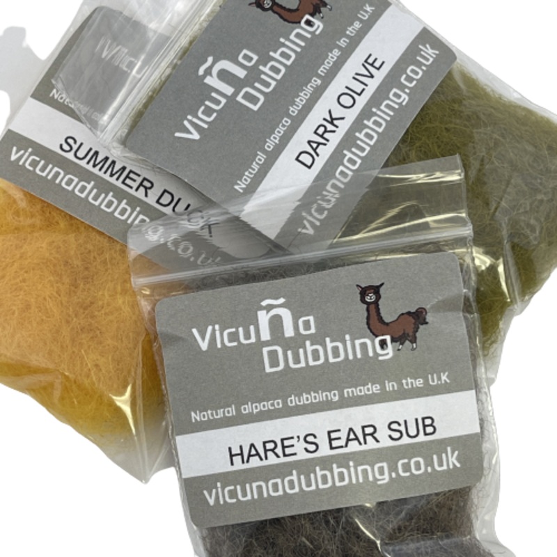 Vicuna Standard Dubbing|Black|Blue Dun|Brown|Cinnamon|Claret|Cream|Dark Olive|Gray|Green Highlander|Iron Blue|Kingfisher Blue|Olive Dun|Summer Duck|Sunburst Yellow|Tan