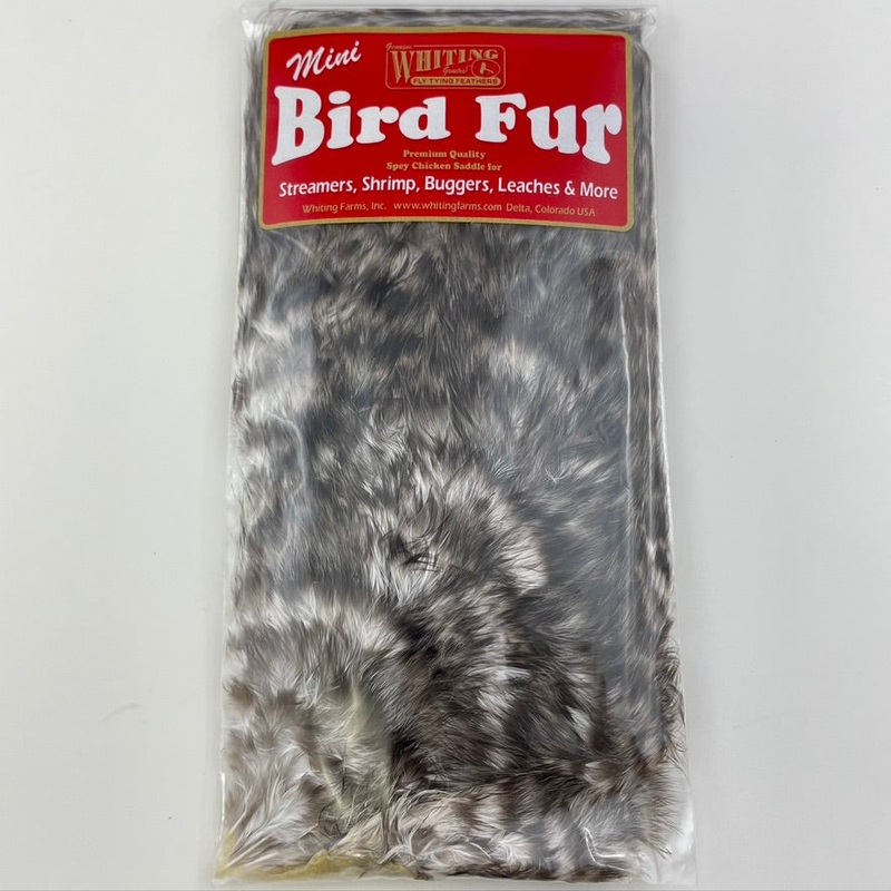 Whiting Farms Mini Bird Fur|White/Red|Yellow