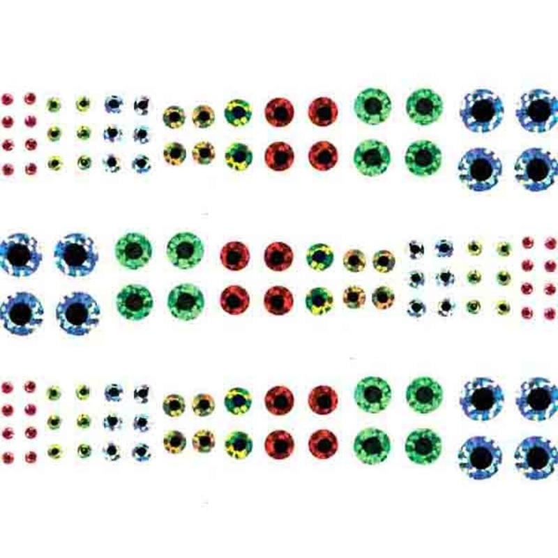 Flat Stick On Eyes|2.4mm – 3/32″|3.2mm – 1/8″|4.8mm – 3/16″|6.4mm – 1/4″|3.8mm – 5/32″|5.5mm – 7/32″|Holo Silver|Holo Chartreuse|Holo Red|Mirage|Holo Yellow|Holo Orange|Holo Gold|Red