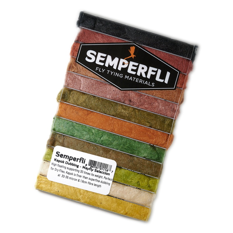 Kapok Dry Fly Dubbing Mayfly Dispenser