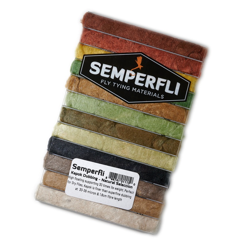 Kapok Dry Fly Dubbing Natural Dispenser