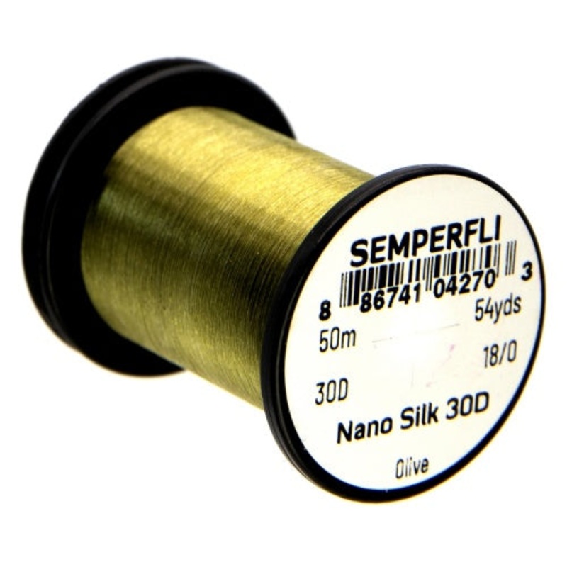 Semperfli Nano Silk 30D 18/0|Brick Beige|Black|Brown|Copper|Dark Green|Gray|Lime Green|Olive|Orange|Pink|Purple|Red|Turquoise|White|Yellow