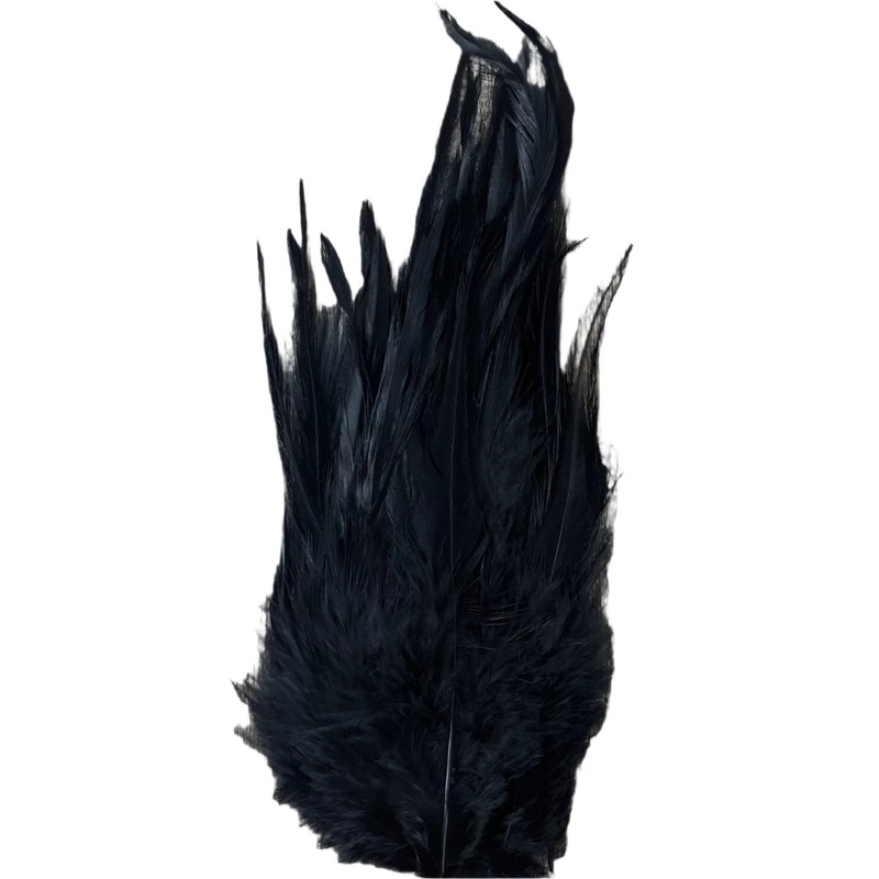 Fish Hunter Saddle Hackle|Black|Sculpin Olive UV