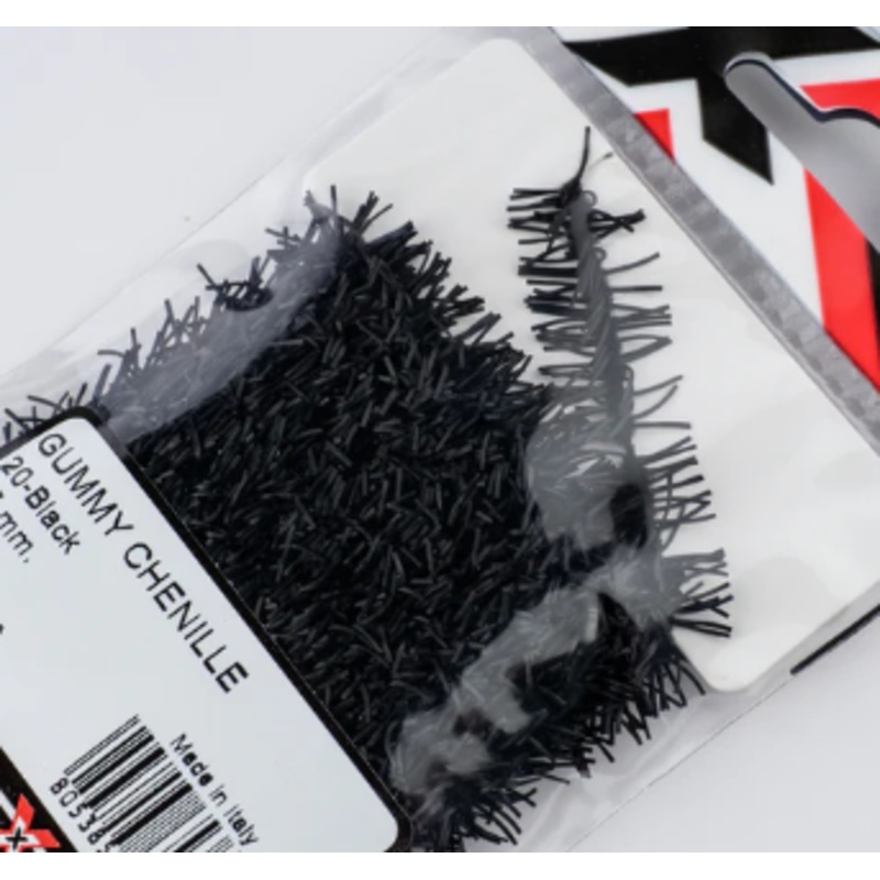 Textreme Gummy Chenille|Black|Fluo Chartruese|Fluo Red|Fluo White|Fluo Fire Orange