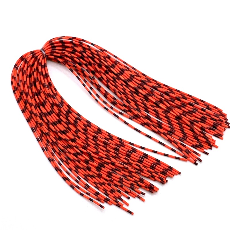 CENTIPEDE LEGS SPECKLED|Medium|HOT ORANGE|PURPLE|TAN/BROWN|CLEAR TAN|RED|YELLOW/RED|CHARTREUSE|ORANGE|TAN|YELLOW/BLACK/RED|YELLOW|WHTE/BROWN|WHITE/BLACK