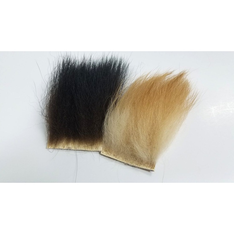 BLACK BEAR PREMIUM WING FUR|BLEACHED|NATURAL BLACK