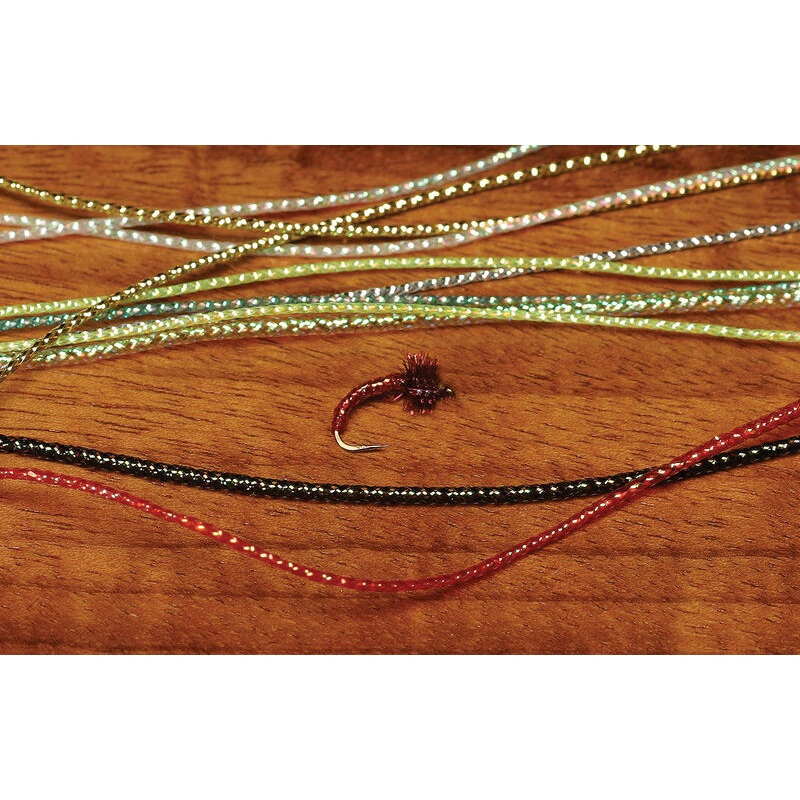 CHIRONOMID BRAID|PEARL BLACK|PEARL TAN|PEARL PEACOCK|PEARL CHARTREUSE|GOLD|PEARL|PEARL RED|SILVER