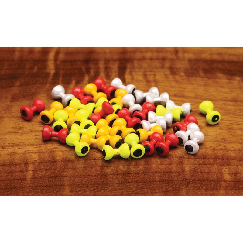 DUMBBELL EYES PAINTED|FL CHARTREUSE|YELLOW|PEARL|RED|BLACK|MINI|X-SMALL|SMALL|MEDIUM|LARGE