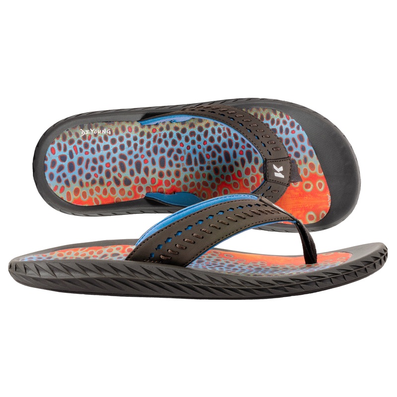 FISH FLIP W/ FIXED KLING-ON SOLES, BLACK OLIVE