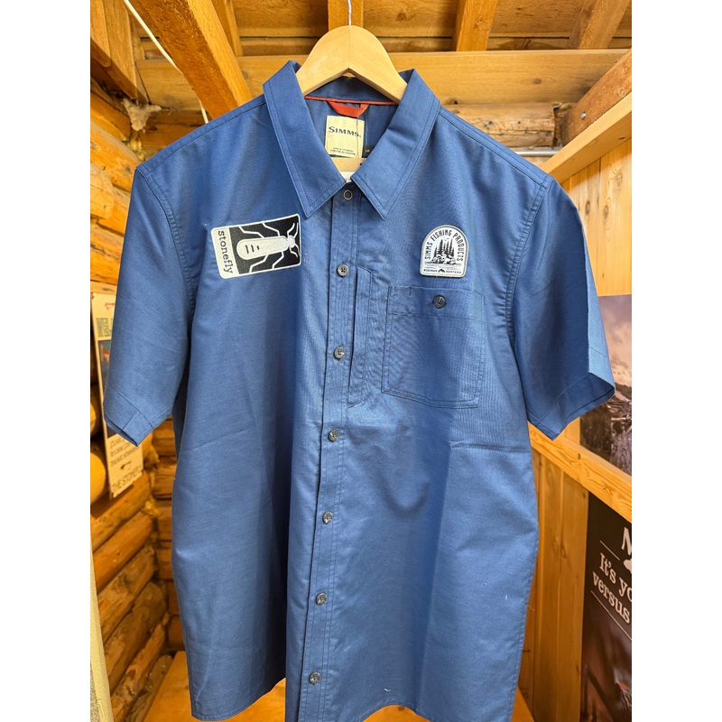 MENS SIMMS SHOP SHIRT WITH LOGO