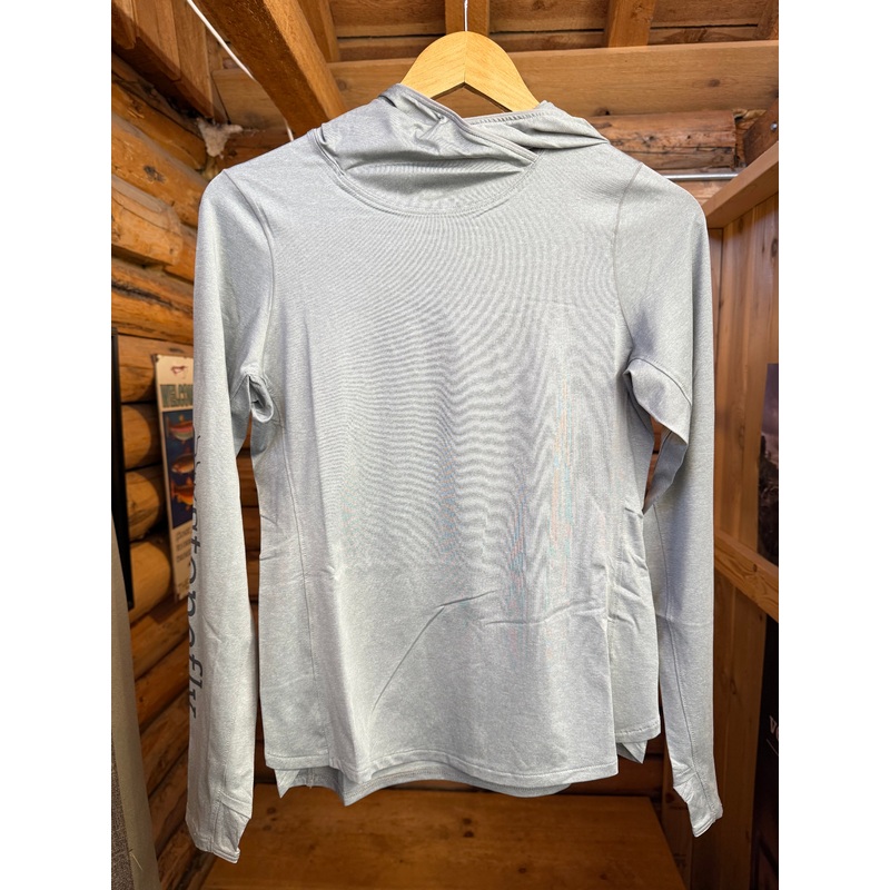 WOMENS SOLARFLEX HOODY|CINDER HEATHER-STONEFLY LOGO RIGHT SLEEVE|XS|S|M|L|XL|XXL