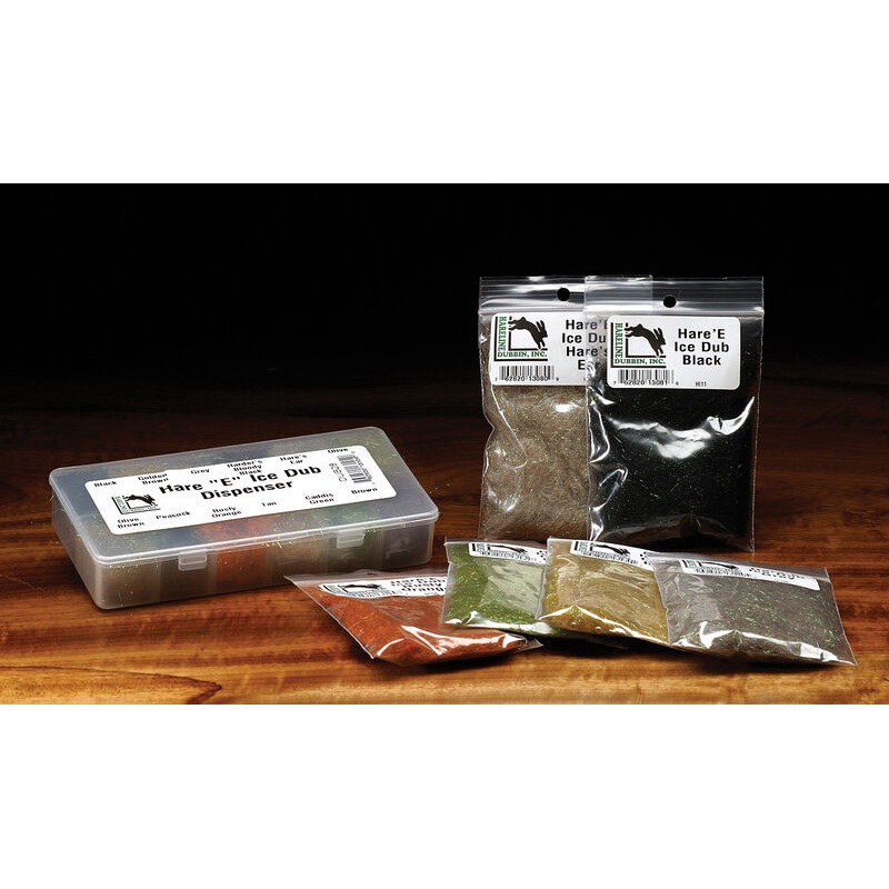 HARE’E ICE DUB|OLIVE|CADDIS GREEN|HARDERS BLOODY BLACK|PEACOCK|GREY|RUSTY ORANGE|GOLDEN BROWN|TAN|HARES EAR|BLACK|BROWN|WHITE|RUST|OLIVE BROWN