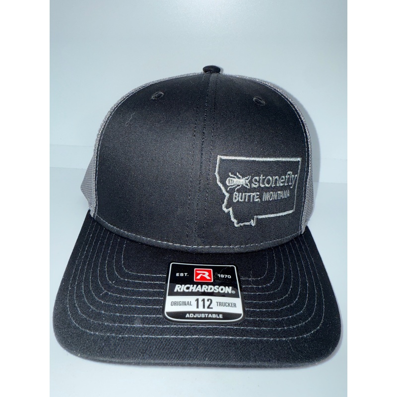 MT STATE OUTLINE STONEFLY LOGO HAT