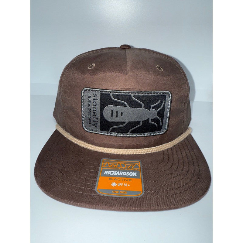 STONEFLY PATCH HAT|112 SPLIT BEETLE QUARRY|256 DARK MOCHA W/ DEESERT ROPE UPF 50