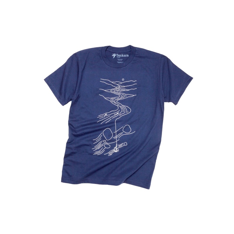 Tenkara Line Drawing T-Shirt|Medium|Small|Large|X-Large|XX-Large