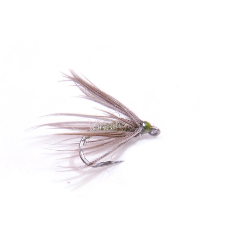 Little Olive Soft Hackle (size 18, 3 flies)