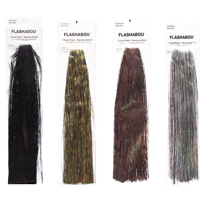 Hareline Flashabou|Salt & Pepper|Black|Gun Metal|Bronze|Pearl|Perch