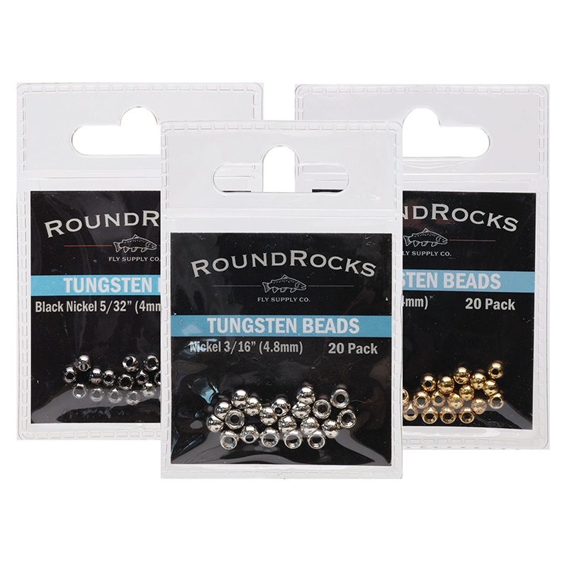 RoundRocks Tungsten Beads|Black/ Nickel|Silver|Matte Black|Gold|Copper|2mm|2.4mm|2.8mm|3.2mm|4mm|4.8mm