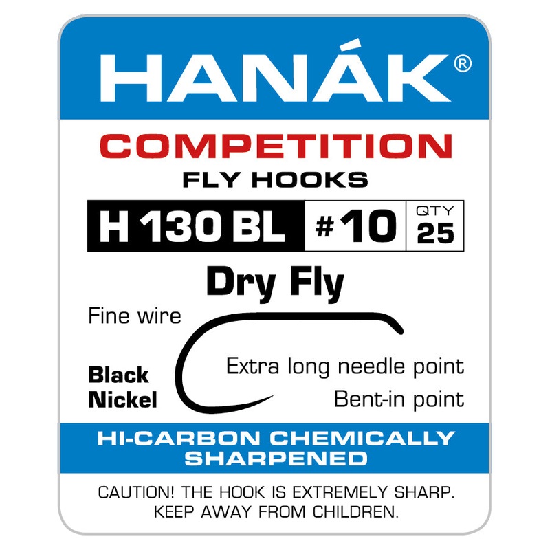 Barbless Hooks HANAK Competition H 130 BL dry fly