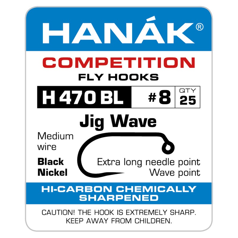 Barbless Hooks HANAK Competition H 470 BL Jig Wave