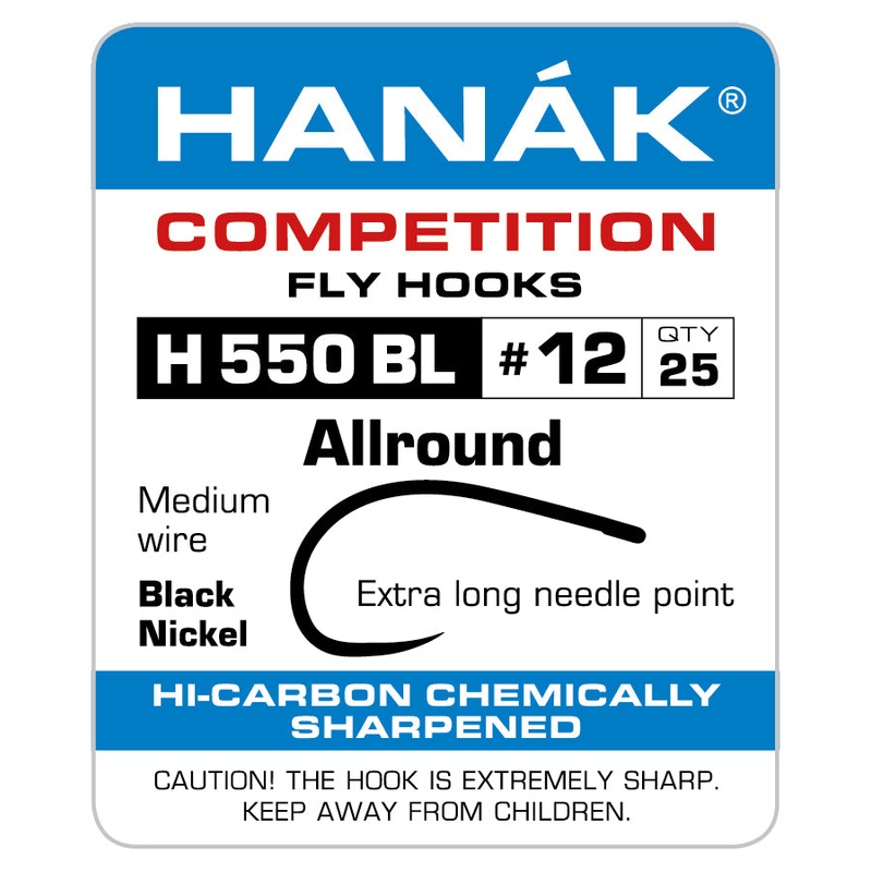 Barbless Hooks HANAK Competition H 550 BL Allround long