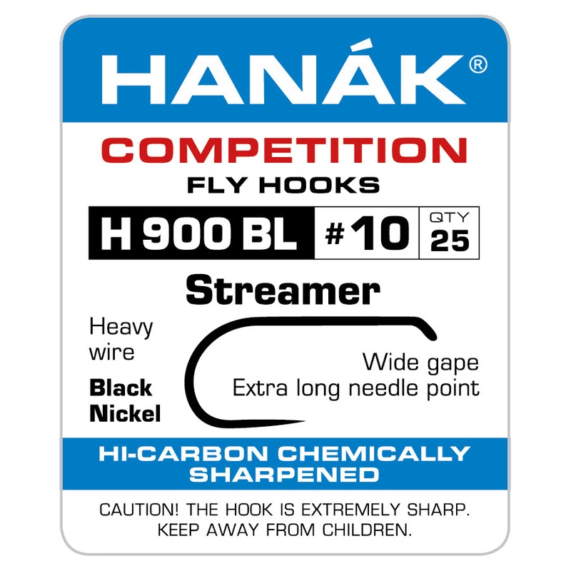 Barbless Hooks HANAK Competition H 900 BL Streamer