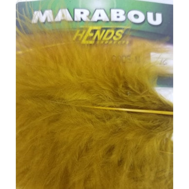 Hends Marabou|Straw Yellow 04|Hot Orange Fluorescent 07|White 01|Chartreuse 08|Hot Pink 11|Purple / Pink 13|Salmon 14|Red Orange 15|Red 18|Green Olive 25|Olive Brown 26|Brown 27|Dark Cinnamon 28|Brown Beige 29|Light Pink 41|Black 38