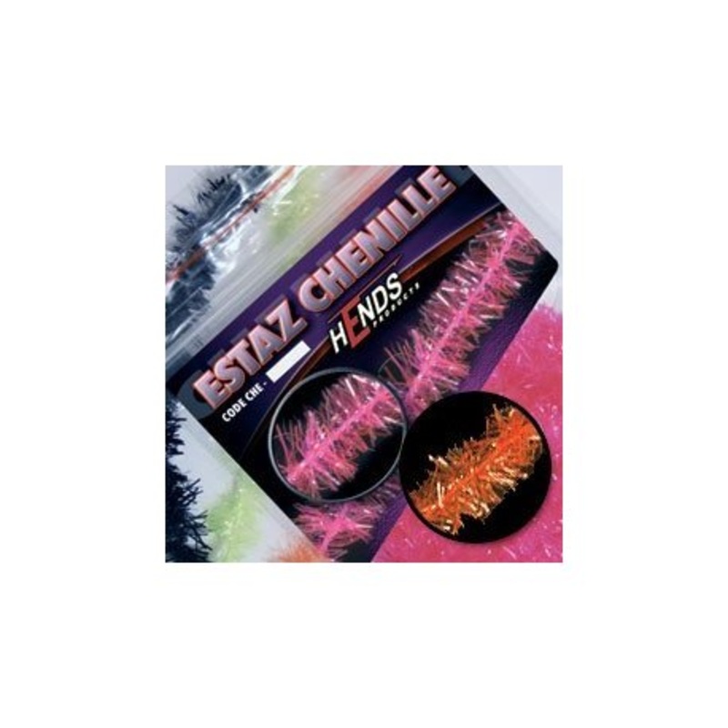 Estaz Chenille 10 mm|Hot Orange Fluo (08)|Yellow Fluo (02)|Green Fluo (04)|Pink Fluo (16)|Black (30)|Orange Fluo Light (06)