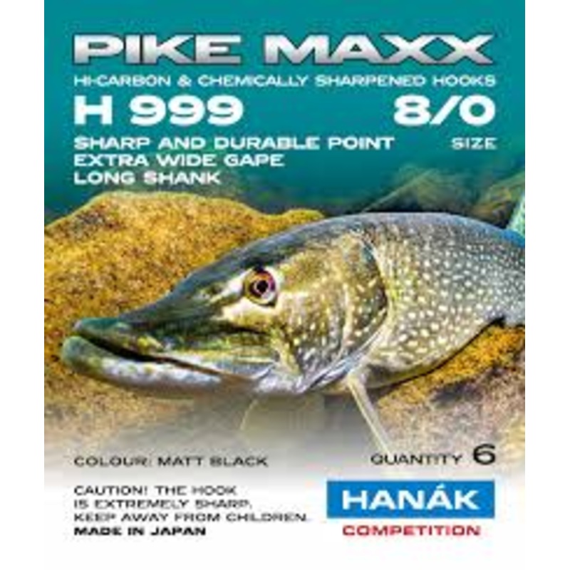 Hanak Hooks Pike Maxx H999|| 8/0|| 6/0|| 4/0