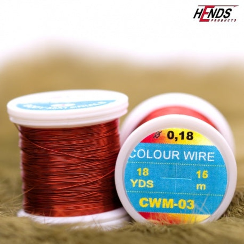 Hends Color Wire 0.09 mm|Red CWS 03|Gold CWS 01|Copper CWS 02|Silver|Violet CWS 23|Dark Green CWS 07