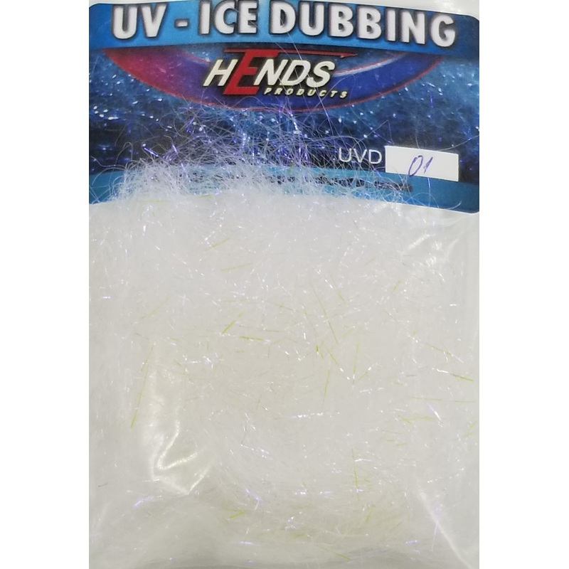 Hends UV Ice Dubbing|White 1|Blue 12|Violet 14|Black 15|Olive 32