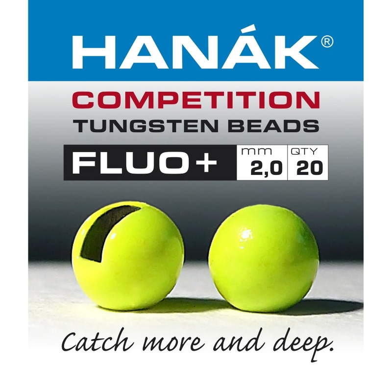 Hanak Tungsten Beads Fluo +|2.5mm|3mm|3.5mm|4mm|Orange|Hot Pink|Chartreuse