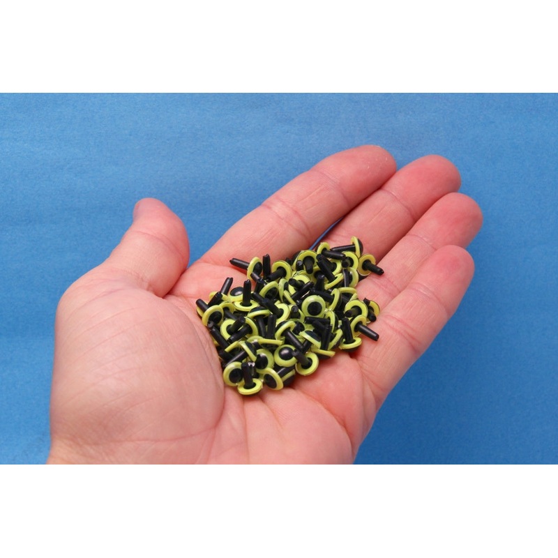 Fluorescent Yellow Doll Eyes|7.5mm|9mm