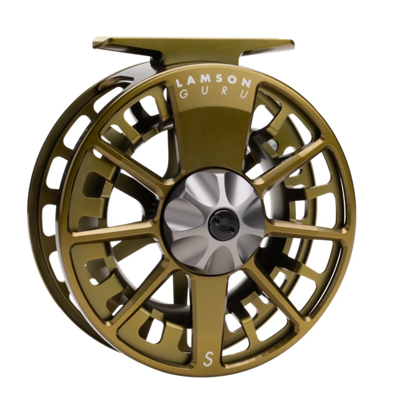 Waterworks Lamson Guru Reel|3+|5+|7+|9+|OG Green Olive|Blaze Knob Silver|Arctic Knob Silver