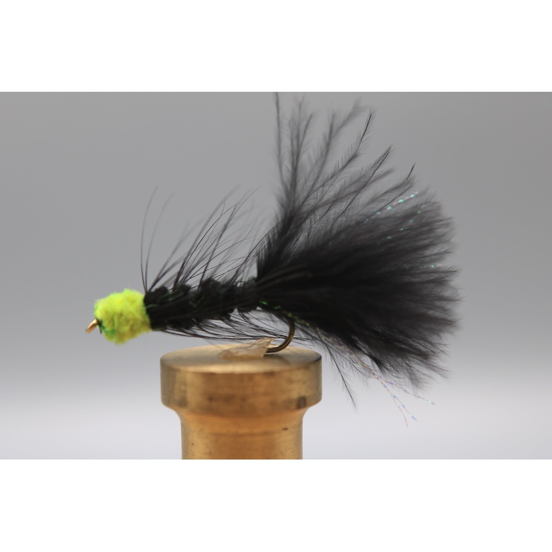 Wooly Bugger – Egg Sucking|6|8|Black with Chartreuse Head|Black with Orange Head|Black with Pink Head|Purple with Pink Head