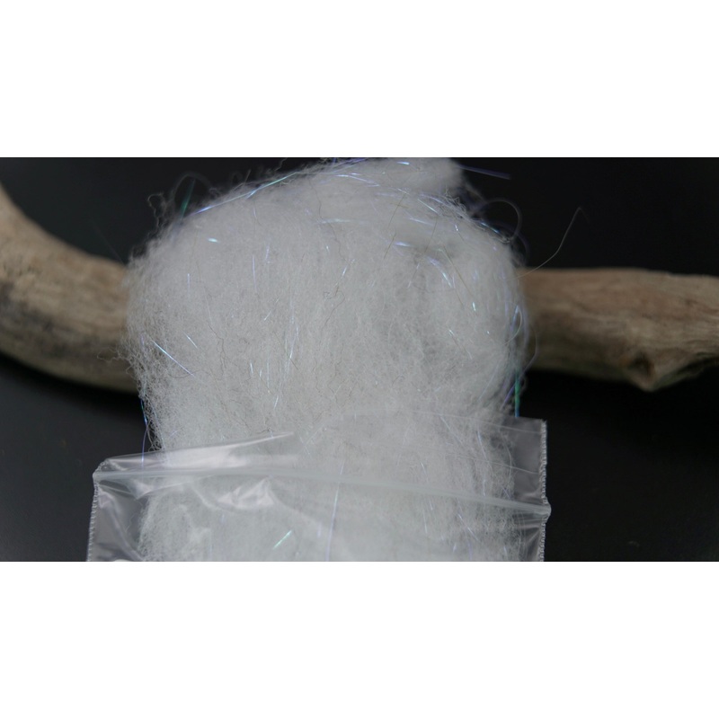 Streamer Dubbing Fibers|Hot Pink|Sunshine Yellow|Dirty Olive|Pearl White|Midnight Black|Shamrock Green|Chocolate Brown|Tan|Purple|Light Blue|Dark Blue|Shad Gray|UV Olive|UV Shad Gray|UV White|Cotton Candy