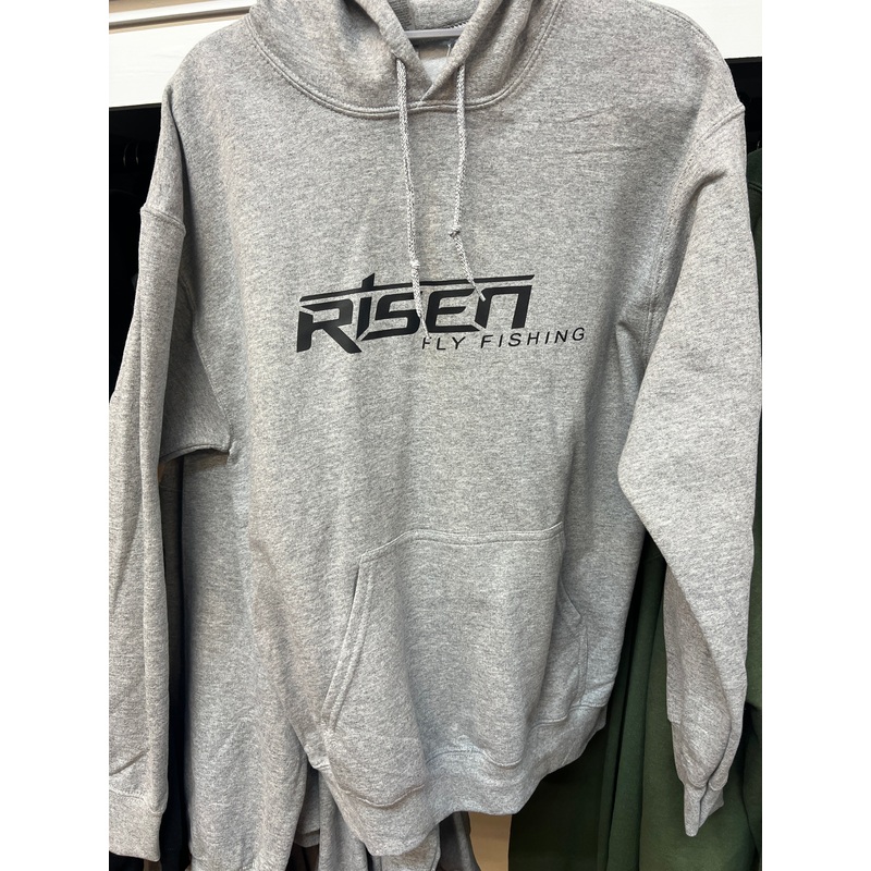 Logo hoodie|Medium|Large|Extra Large|XXL|3XL|Heather Gray with Black Logo|Hunter Green with Camo Logo