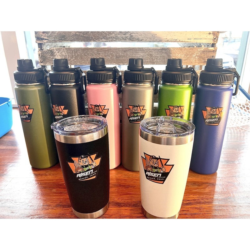 Beaver, Pa logo Water Bottles|Green|Black|Gray|Olive|Blue|Pink
