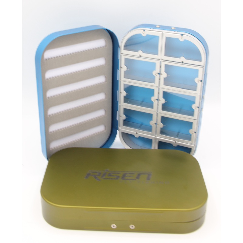 Aluminum Fly Box|Blue|Green