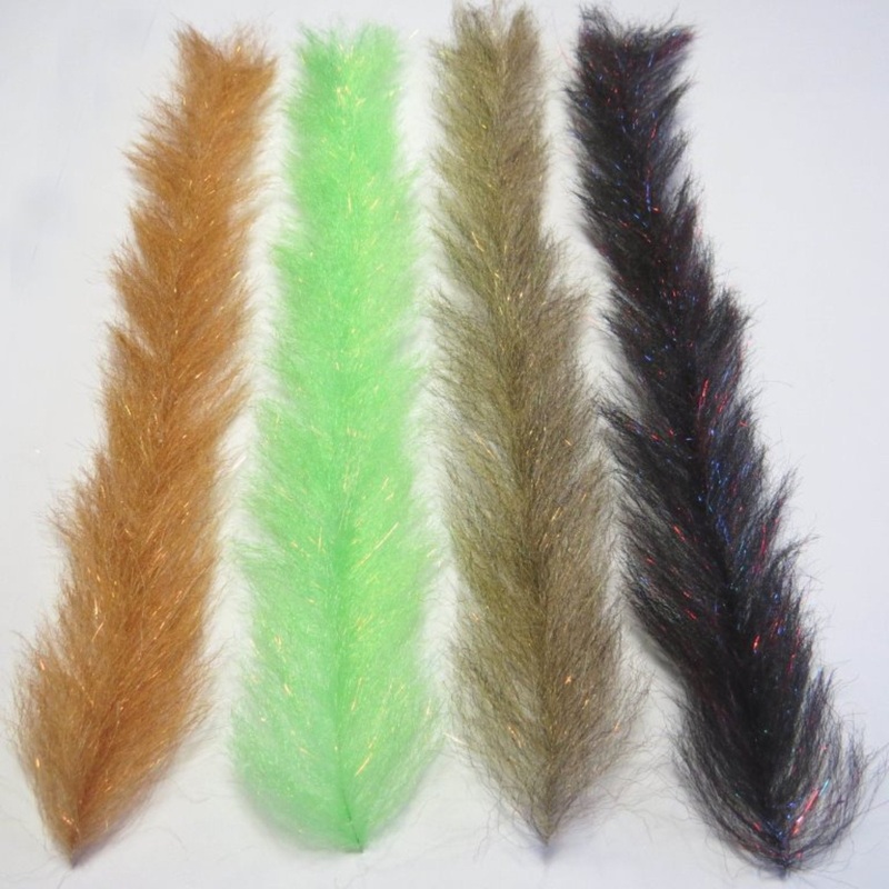 Sculpting Flash Fiber Brush 3|White|Silver Grey|Yellow|Naturla Belly|Light Pink|Shrimp|Camo|Mullet Brown|Olive|Redfish|Electric Yellow|Brown|Pearl|Tan|Sand|Bronzeback|Bleeding Black|Bleeding Purple|Bleeding Mackerel|Silver Scale White