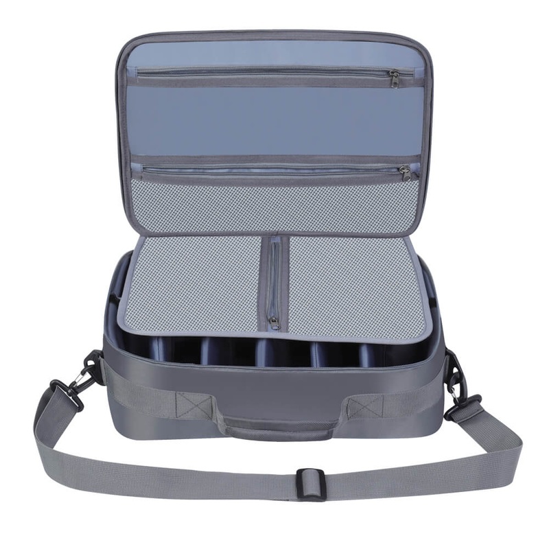 Raprance Fishing Reel Bag,Mesh Pocket Adjustable Leaf for Protection and Fixation, Excellent for All Type Fishing Reels, Blue