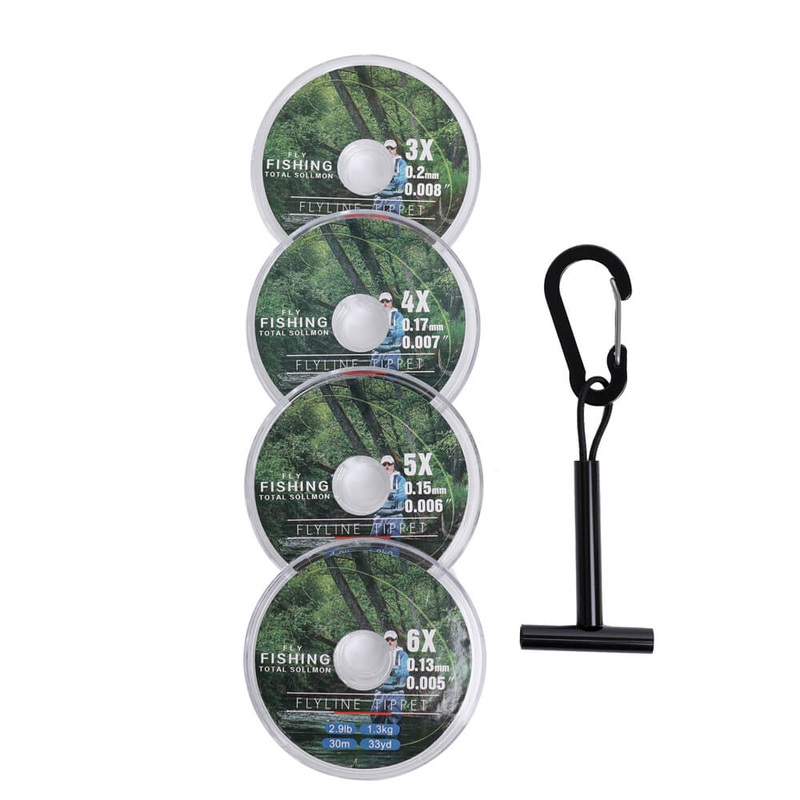 Raprance Clear Nylon Tippet Line with Holder 30M /33Yds Fly Fishing Tippet Leaders Trout 3X 4X 5X 6X 7X