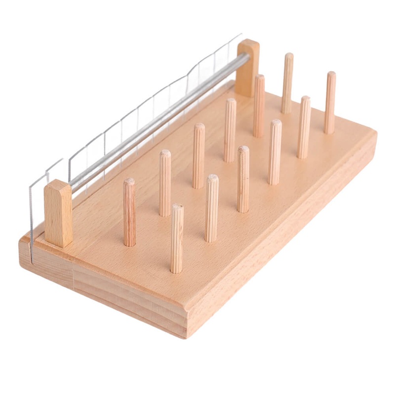 Raprance Fly Tying Thread Spool Stand, Holds 12 Spools on Wood Spool Station