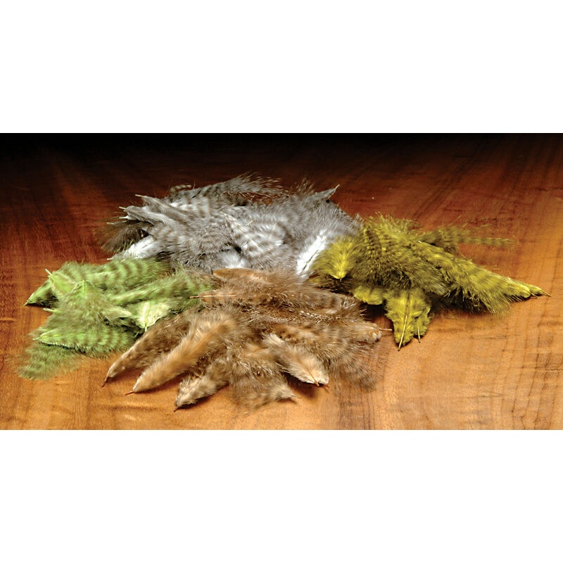 Grizzly Marabou|Tan|Brown|Natural|Olive|Chartreuse|Burnt Orange|Purple|Golden Brown