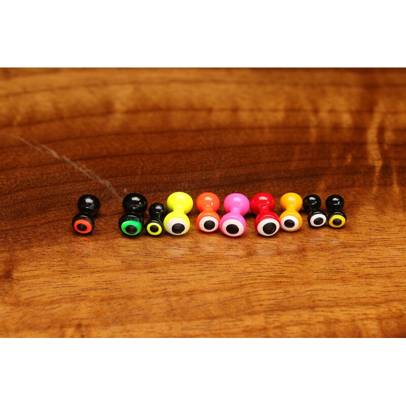 Double Pupil Brass Eyes|Small|Medium|Large|X-Large|Black w/ White & Black Pupil|Black w/ Yellow & Black Pupil|Black w/ Fl Orange & Black Pupil|Red w/ White & Black Pupil|Fl Pink w/ White & Black Pupil|Fl Orange w/ White & Black Pupil|Chartreuse w/ White &