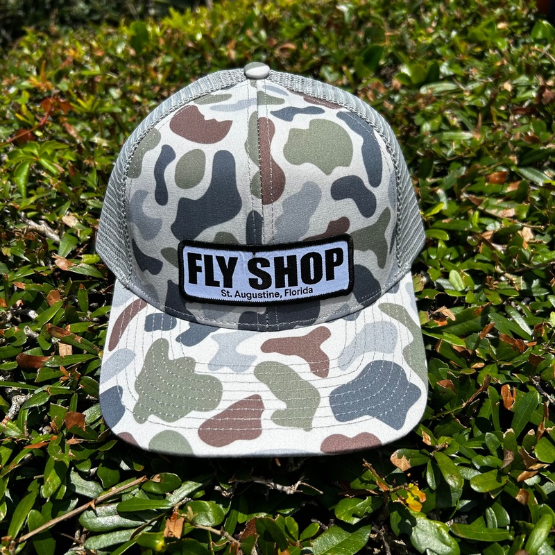 Shop Sign Patch Hat|Gray/Black Trucker|Blue/Steel Trucker|Olive/Tan Trucker|Black/Black Trucker|Brackish Camo/Smoke Trucker|Slough Camo/Balsa Trucker|Moss Green/Tan Rope Flatbill|Navy/White Rope Flatbill|Rust/Silver Rope Flatbill