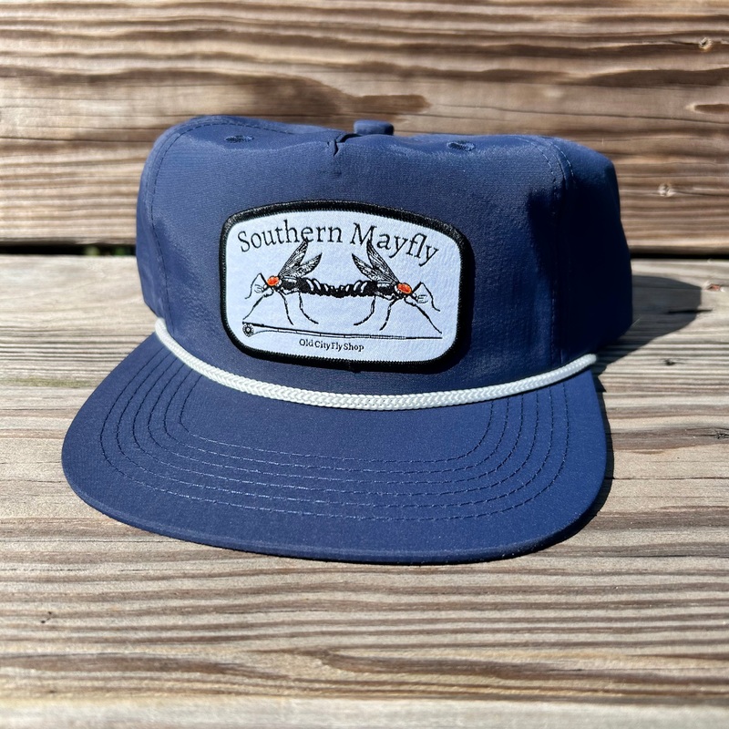 Southern Mayfly Patch Hat|Gray/ White Trucker|Olive/Tan Trucker|Black/Black Trucker|Blue/Steel Trucker|Brackish Smoke Trucker|Marsh/Sand Trucker|Delta/Chocolate Trucker|Marsh Camo Flatbill|Brackish Camo Flatbill|Slough Camo Flatbill|Delta Camo Flatbill|Mo
